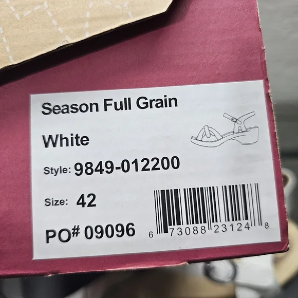 Dansko Women's Season Sandals White Full Grain - Picture 7 of 9